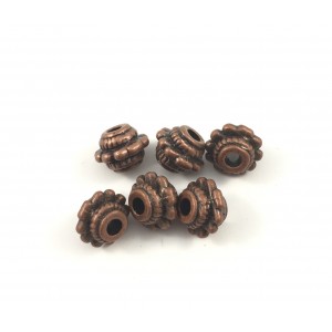 Metal design round copper bead